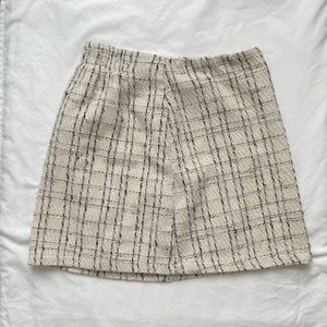 princess polly cream tweed skirt